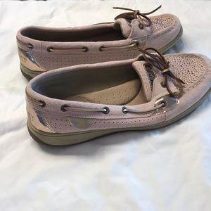 Sperry pink diamond crystals boat shoes